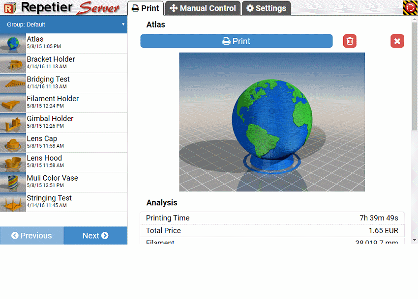 simplify 3d and repetier server